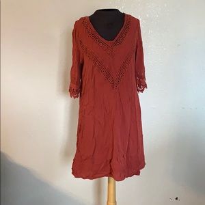 Rust/coral large Maurices dress.